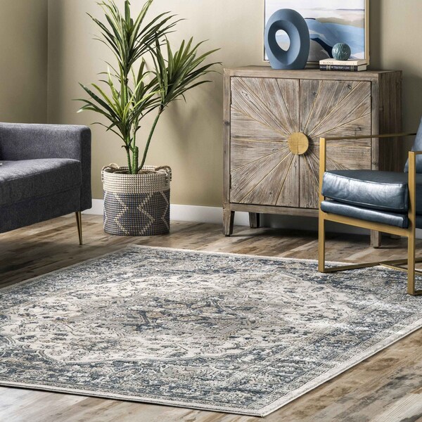 Nuloom Darcie Traditional Medallion Area Rug 4ft x 6ft RZUM03C-406 - main